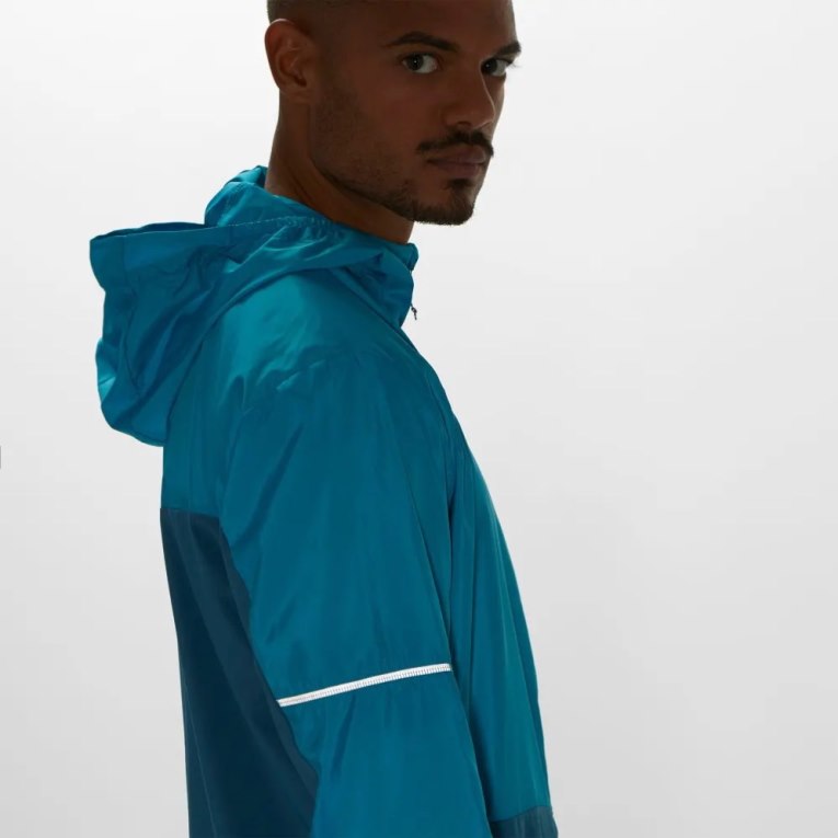 Turquoise Salomon Agile Men's Windbreaker | IE CM1476